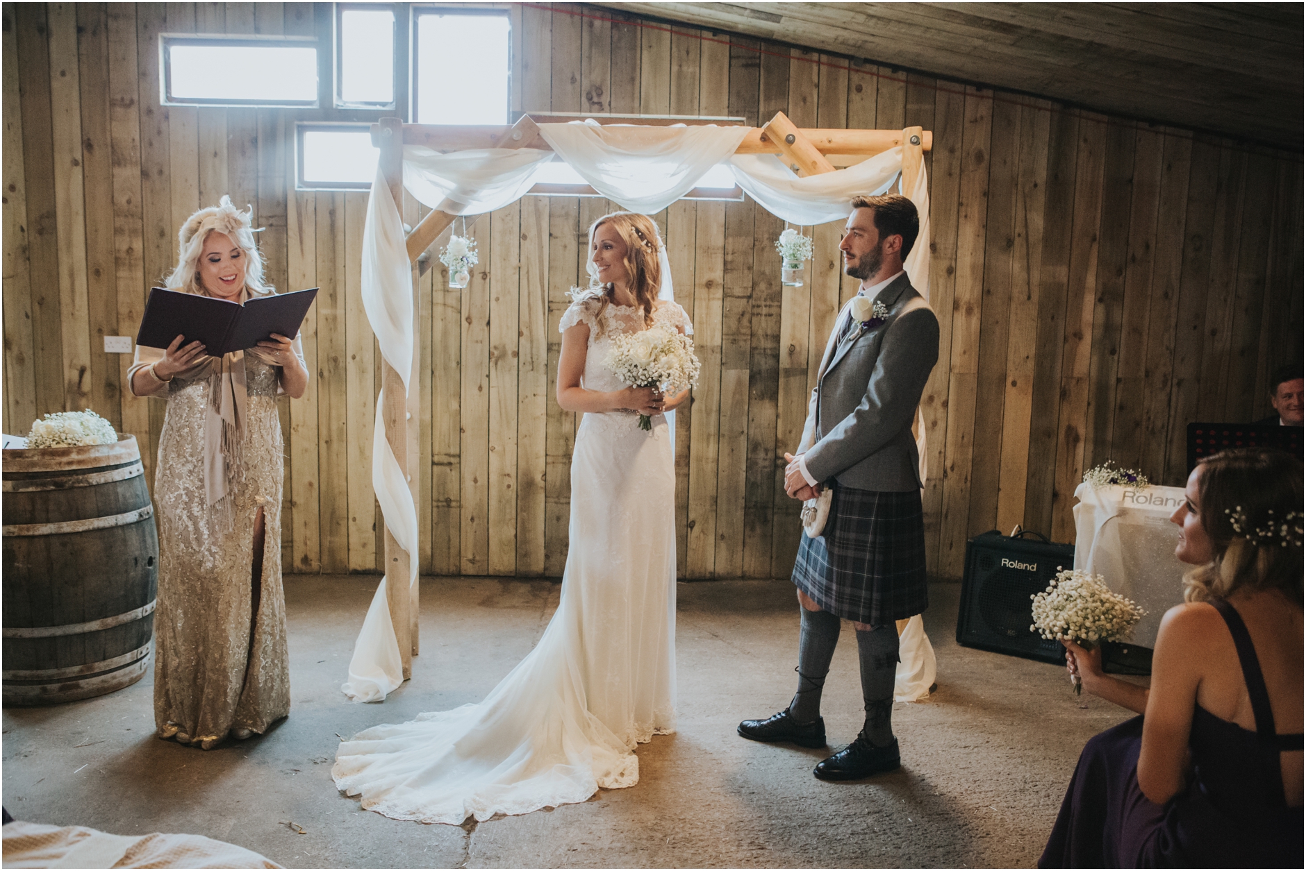 alternative barn wedding comrie croft