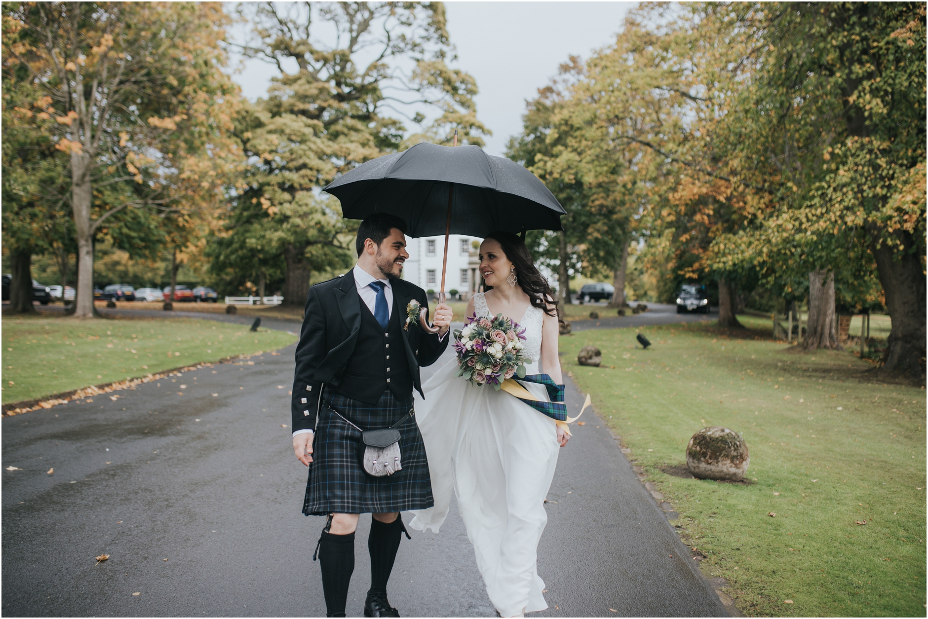 autummn prestonfield house edinburgh scotland alternative elopement wedding photographer