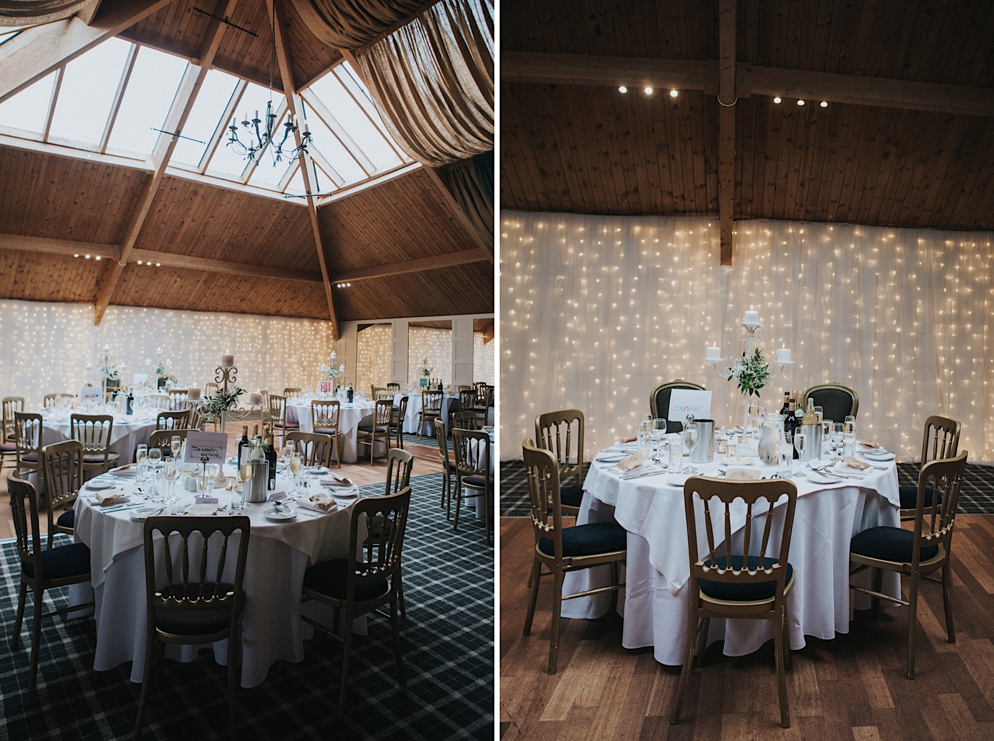 the cruin loch lomand rustic wedding details, tables names after glasgow bars